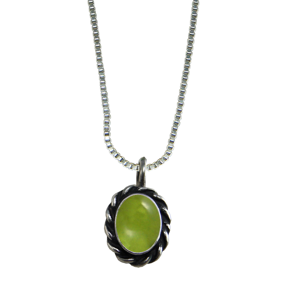 Sterling Silver Little Peridot Pendant Necklace